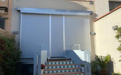 Instalación de persiana de aluminio térmico motorizada